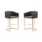 Manhattan Comfort Louvre Counter Stool in Grey and Titanium Gold (Set of 2) 2-CS009-GY - alternate 1